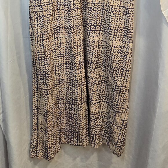 Passion Lilie Maxi Dress Blue/yellow/white Size Med 100% Cotton Pockets - Picture 11 of 11